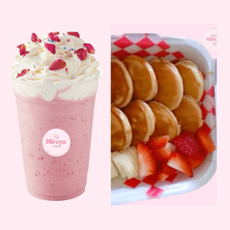 Combo Dulce : Frappé de Fresa + Mini Hot Cakes