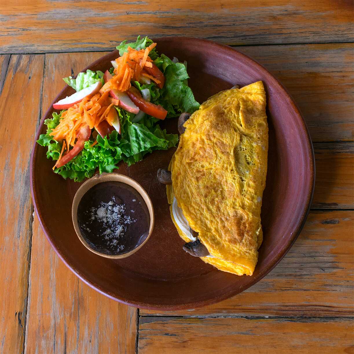 Omelette de Champiñones y Quesillo