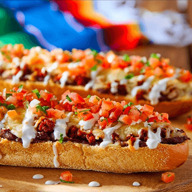 Molletes con chorizo
