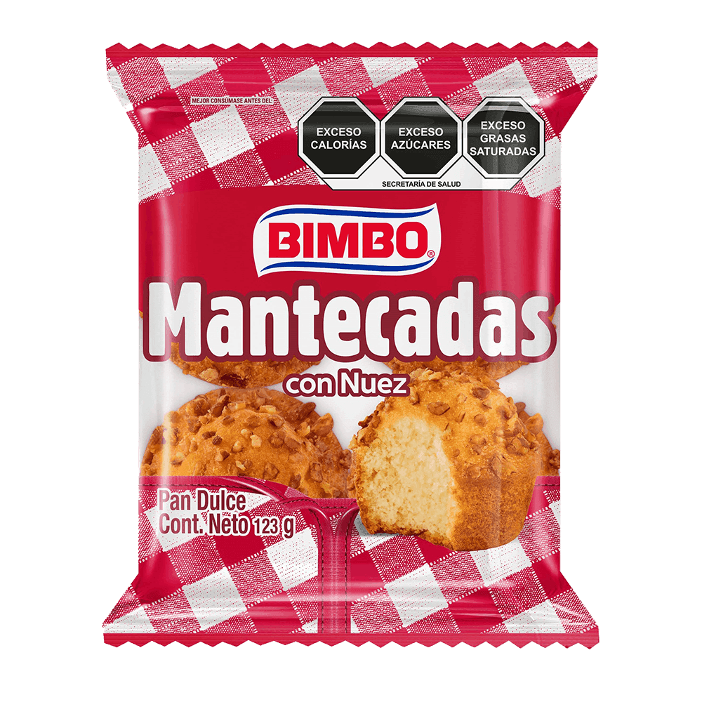 Mantecadas Bimbo 123 gr Vainilla con nuez