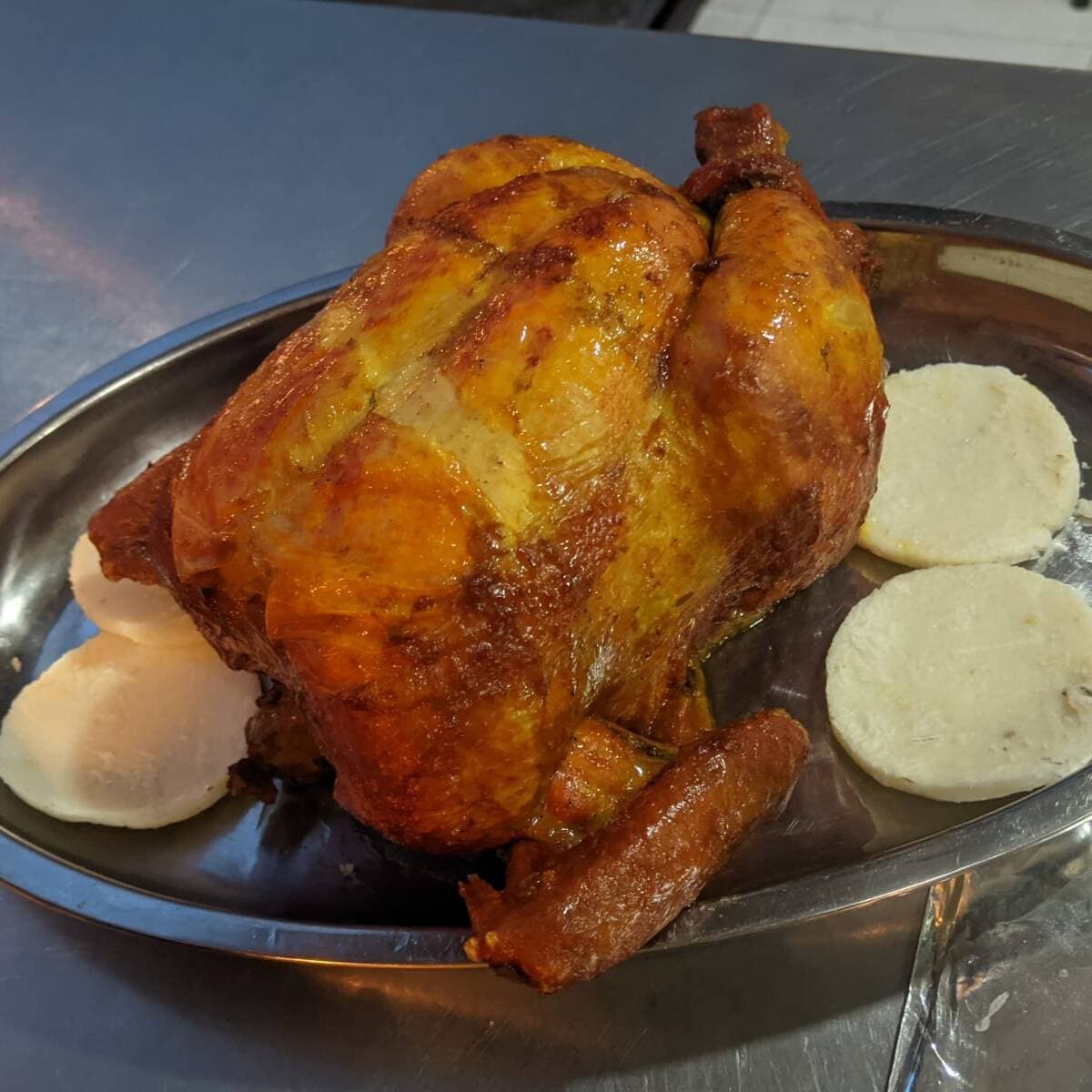 Pollo Asado + Arepas