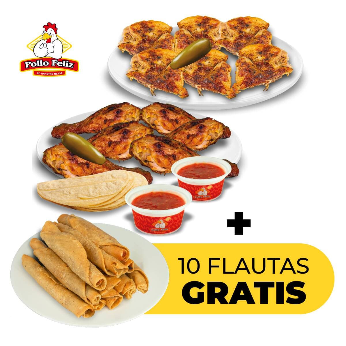 *Pkt Familiar 12 Piezas+ 10 Flautas Gratis*