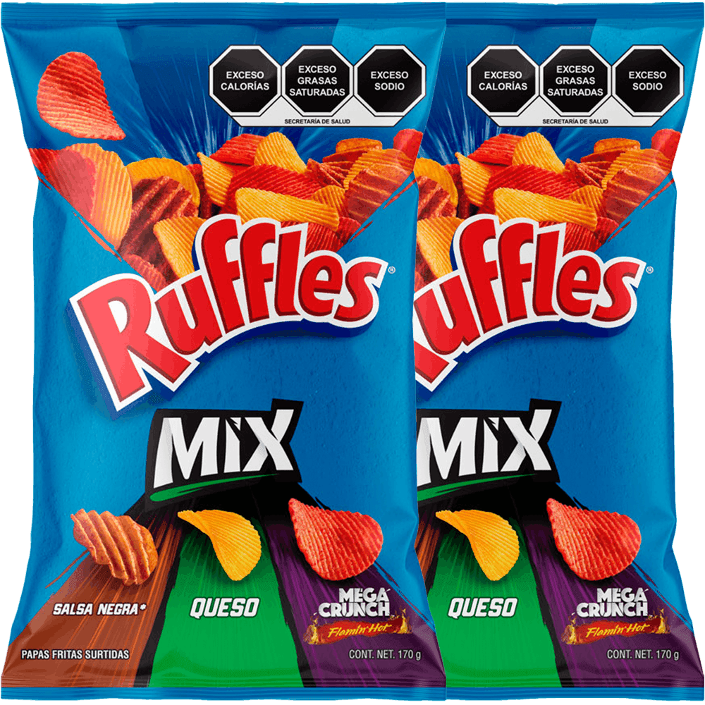 2 RUFFLES MIX 170GR