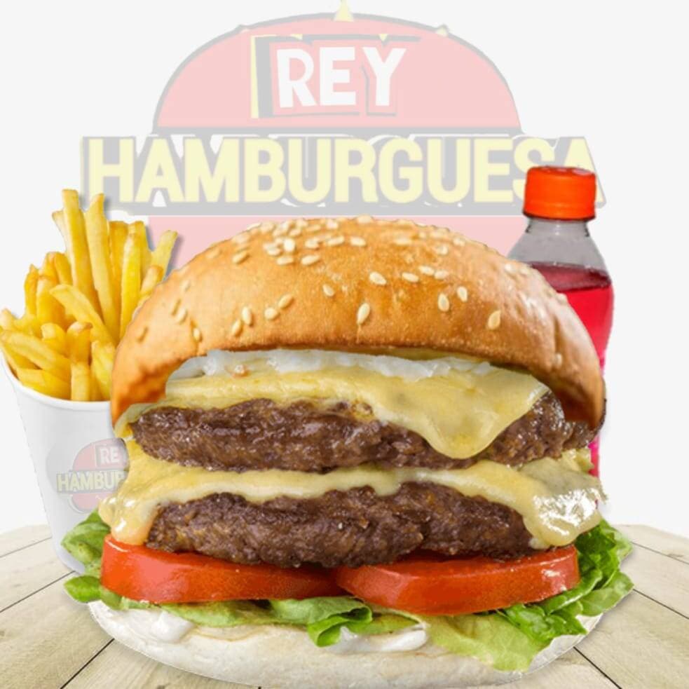 Combo Hamburguesa Doble Res Mozzarella + Papas + G