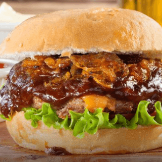 HAMBURGUESA ALA BBQ + BEBIDA