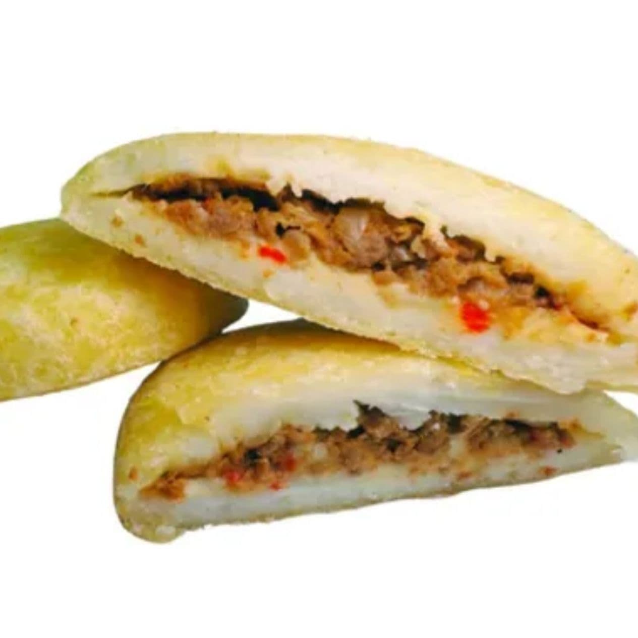 6 Arepas de Maiz Fritas de Carne Molida