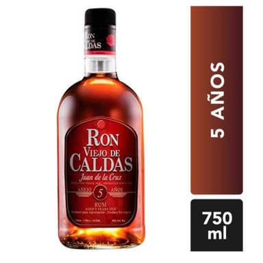 Botella Ron Viejo De Caldas 5 Años