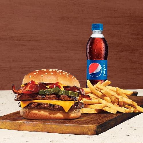 Combo Hamburguesa Doble Queso Tocino