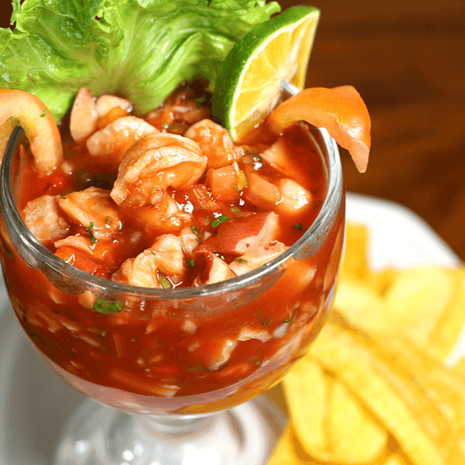Coctel de Camarones + Chips