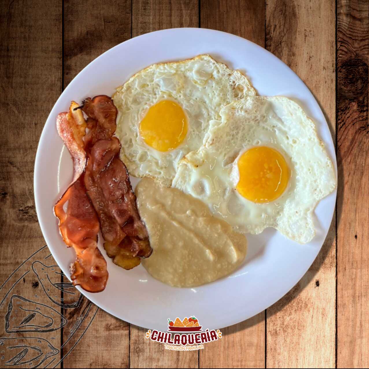 Huevos Estrellados con Tocino