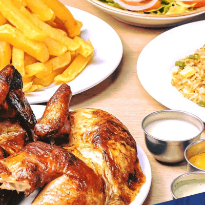 1/2 Pollo a la Brasa + Chaufa