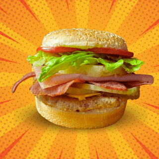HAMBURGUESA  HAWAIAN TOCINO