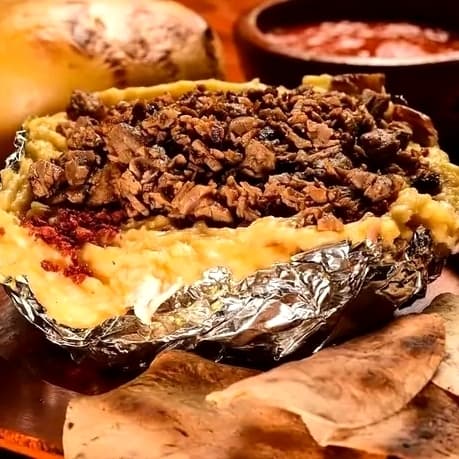 Papa con Arrachera
