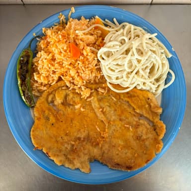 Comida Corrida de Milanesa + Caldo de Pollo