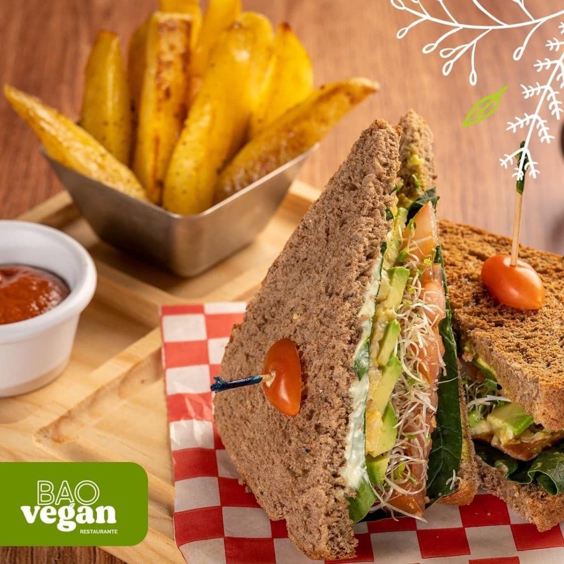 Sandwich BaoVegan C/Papas