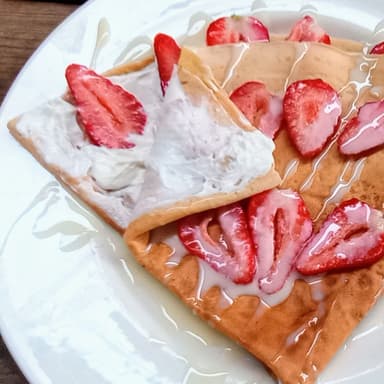 Crepa fresas con crema