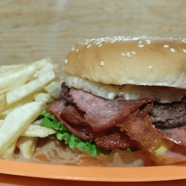 Hamburguesa Hawaiiana Con Papas