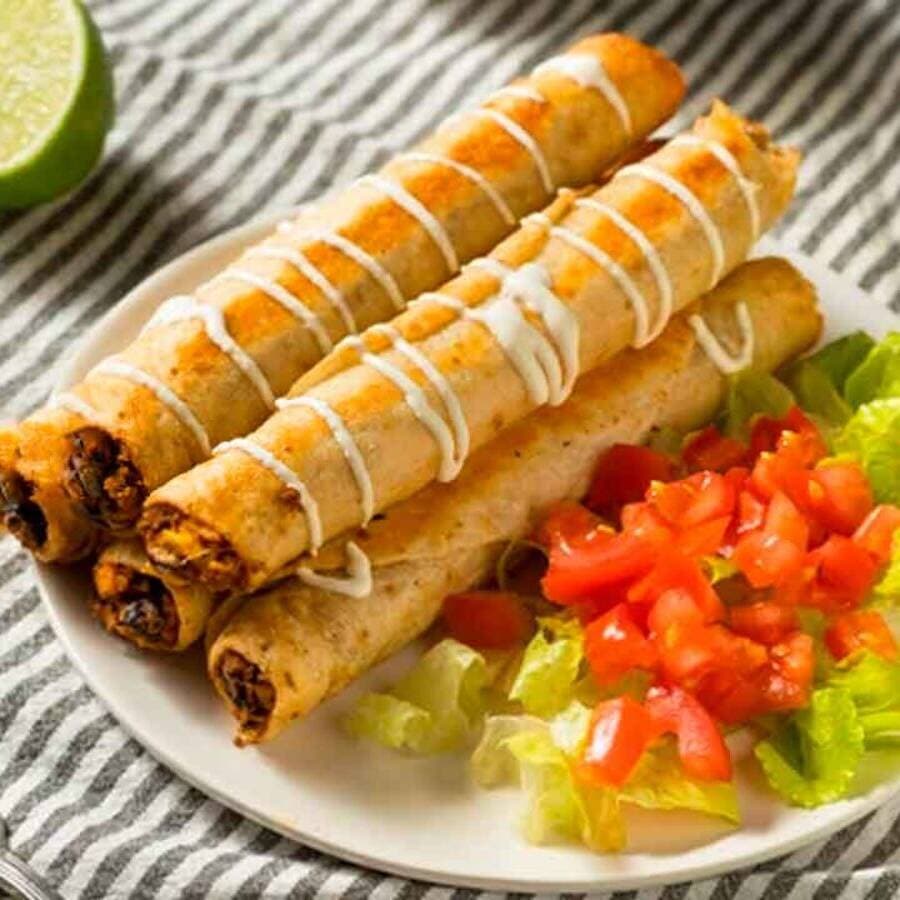 Flautas de pollo