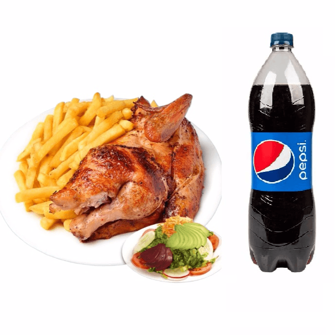 1/2 Pollo a la Brasa + 1 Pepsi 1.5 L