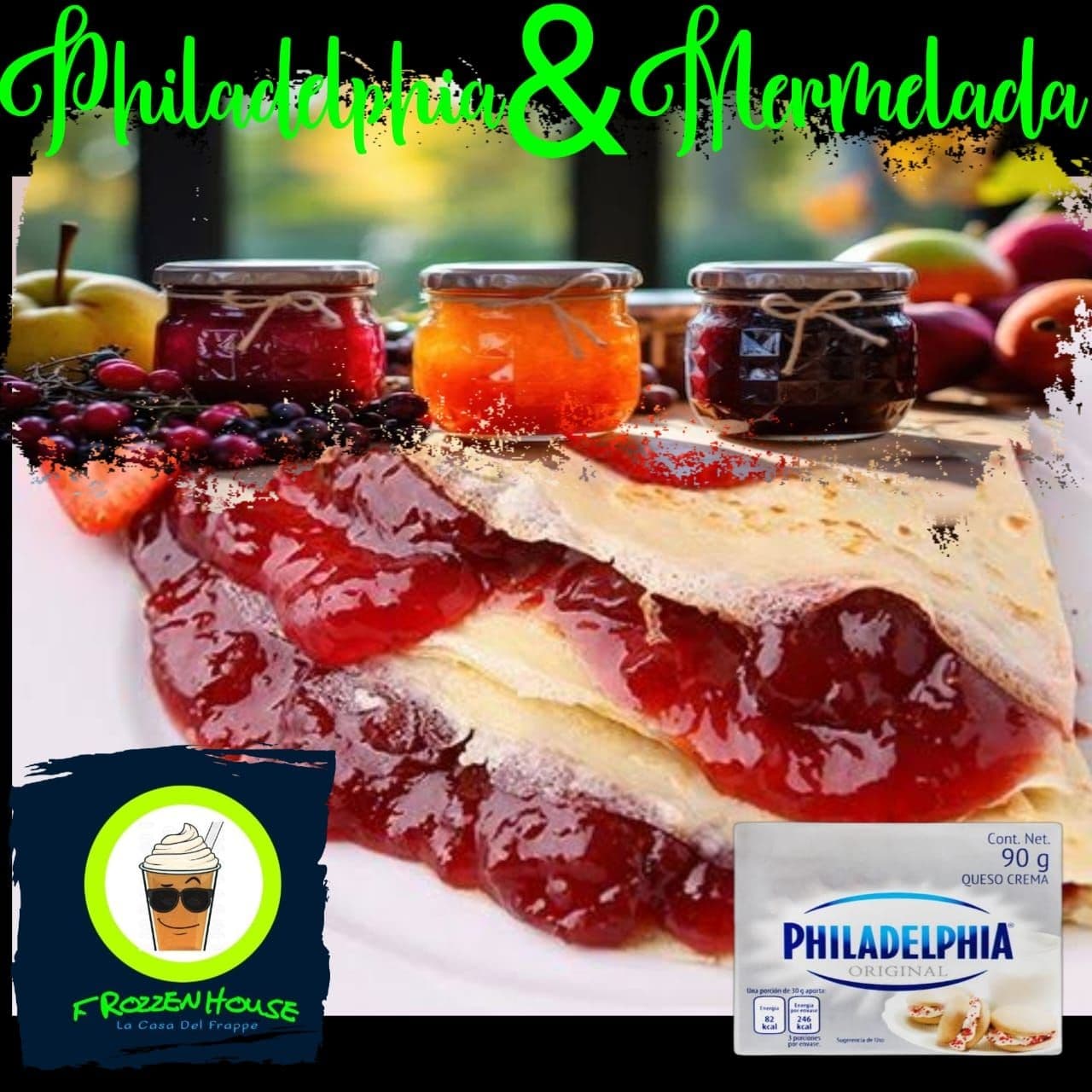 Crepa Philadelphia con Mermelada