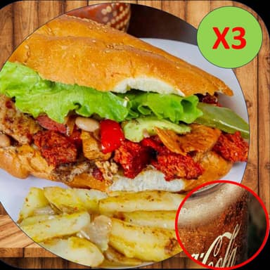 Combo Supremo - 3 Cubanas + 3 COCAS GRATIS