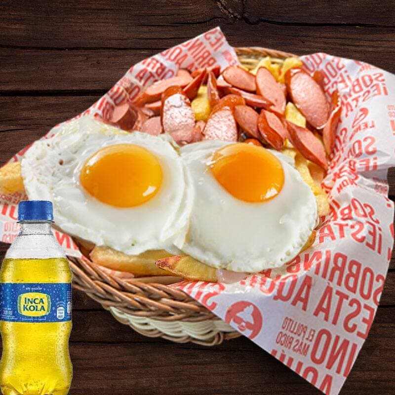 Salchipapa Especial más Gaseosa Personal
