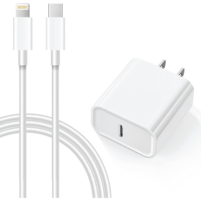 Cargador Iphone 20w Tipo C + Cable 1 Metros Car...