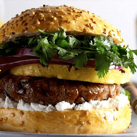 Hamburguesa Hawaiana Arrachera