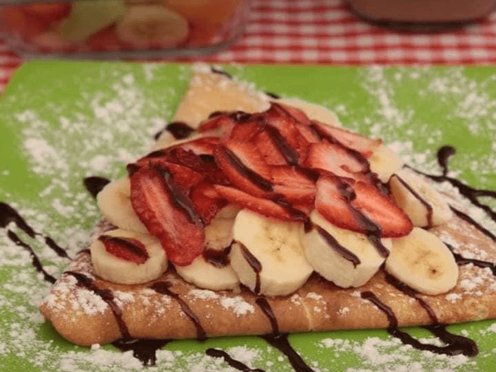 Crepa con Philadelphia y Zarzamora Plátano Fresas