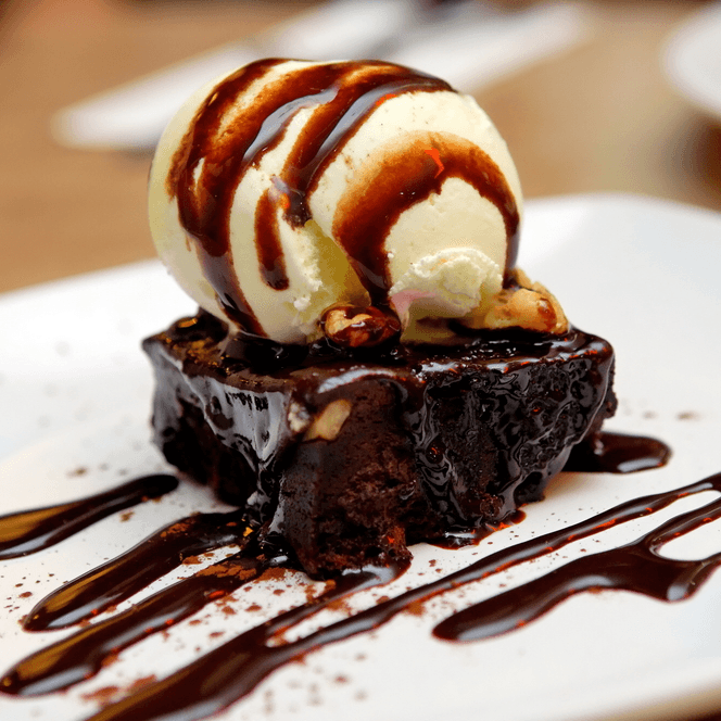 Brownie con Helado
