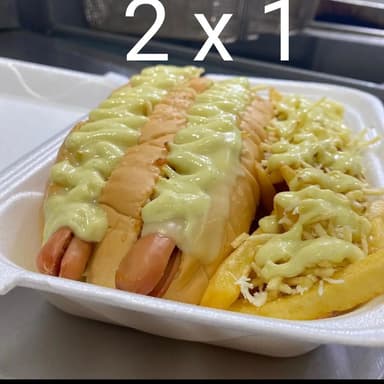 2 X 1 Perros Gemelos.gratinados + Papas Francesas