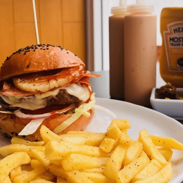 Hamburguesa Hawaiian Encarbonada