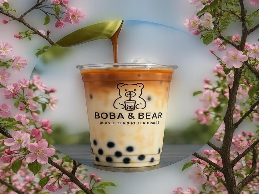 Boba and bear (bubble tea and Asian drinks)
