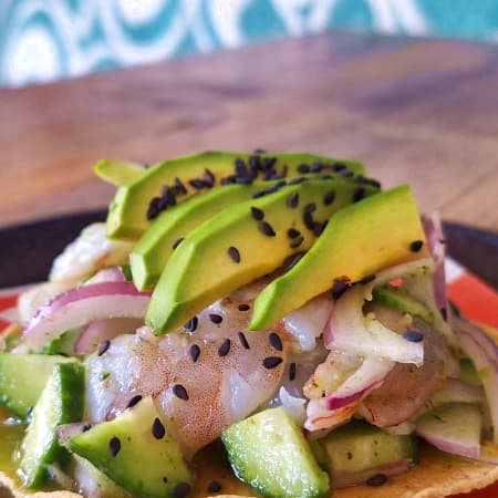 Tostada Aguachile Verde