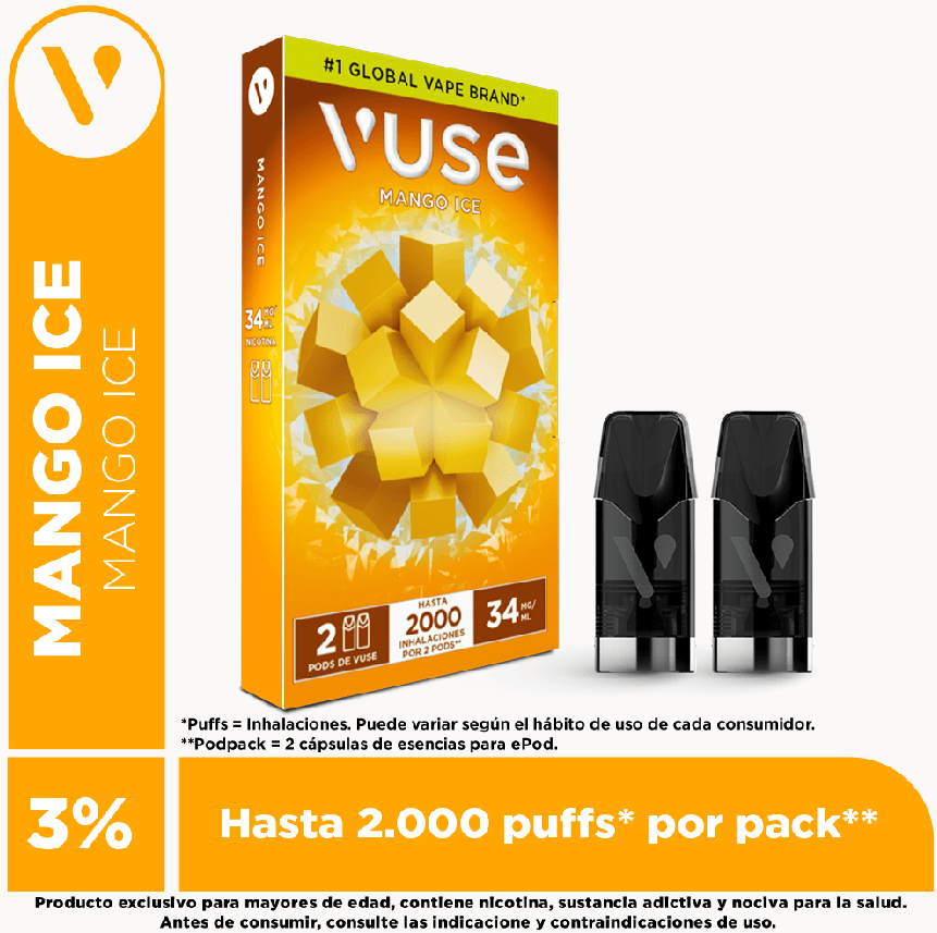 Vuse pod2 mango ice 34 mg/ml