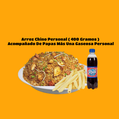 Arroz Chino Acompañado De Papas Más Gaseosa Mini