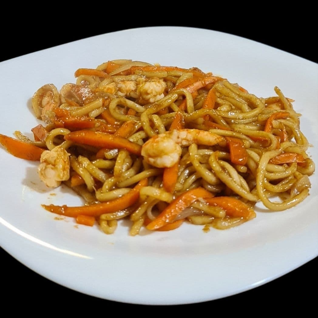 Teriyaki Udon con Camarón