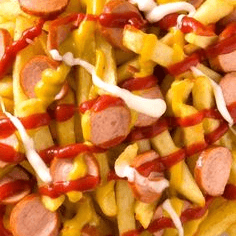 Papas a la Francesa con Salchichas