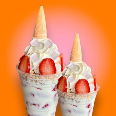Fresas con bombón y crema