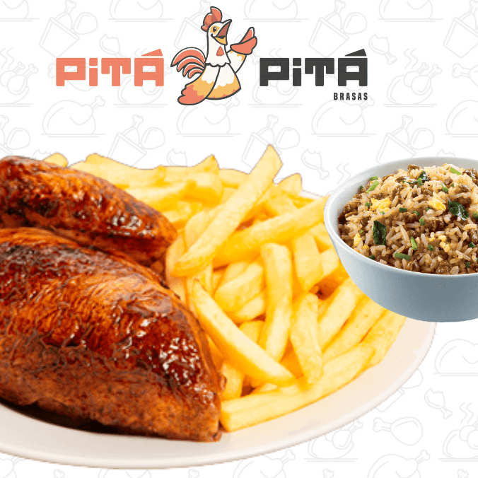 Mostriki (1/4 Pollo a la brasa con papas + chaufa)