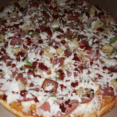 PAQUETE #1 (PIZZA GRANDE+2 HAMBURGUESAS)