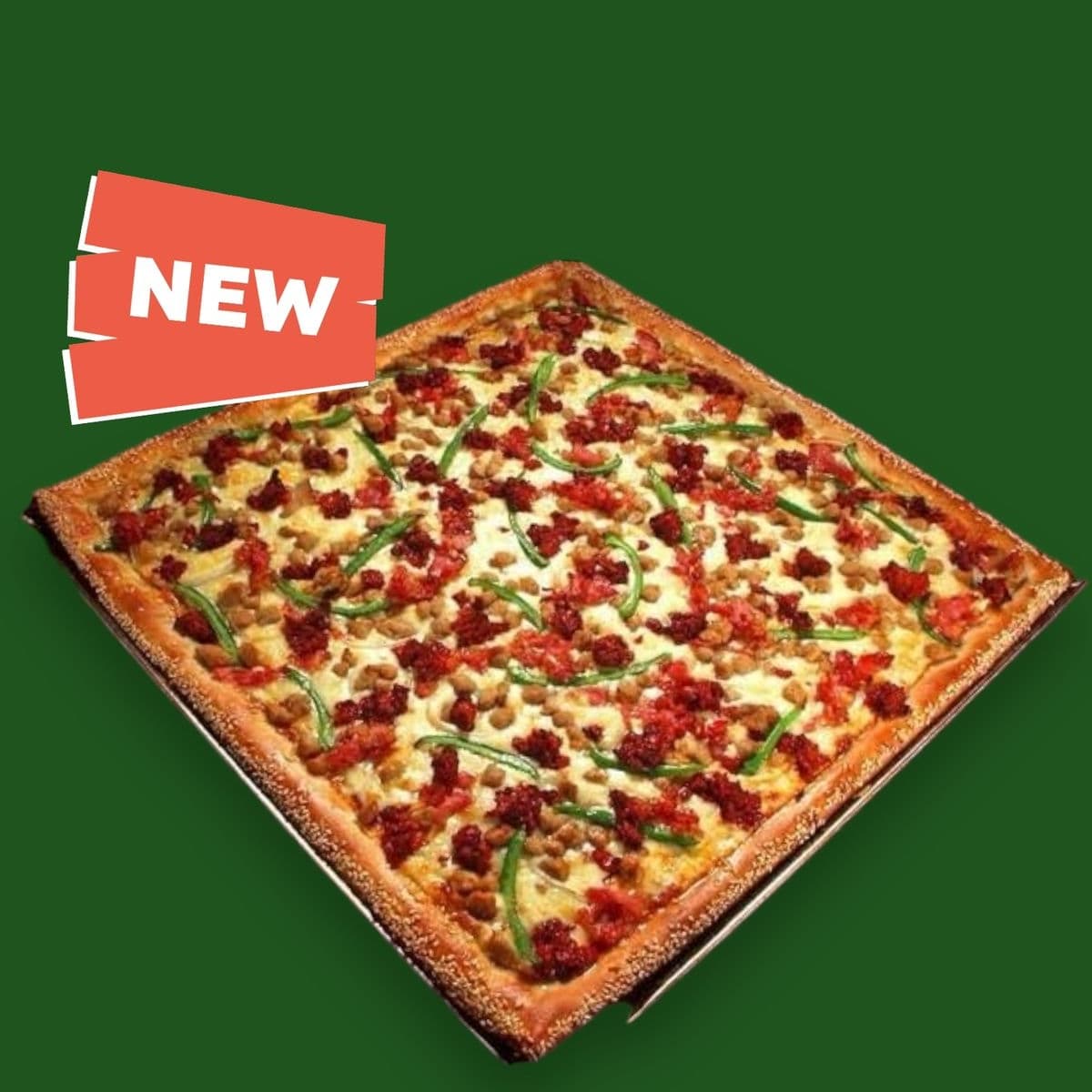 Pizza Extragrande Cuadrada 3 Ingredientes