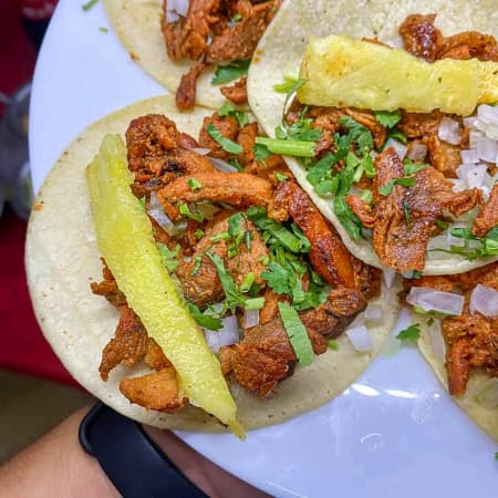 5 Tacos al Pastor + Coca Cola 450 Ml