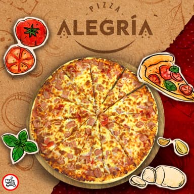 Pizza de Carnes Frías Mediana