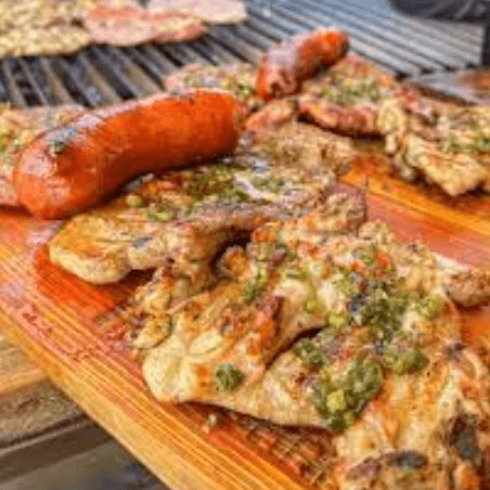 parrillada mixta #2: Lomo ancho, pechuga, chorizo