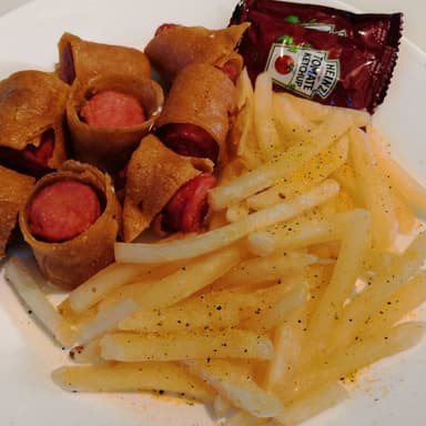 Salchitacos con Papas