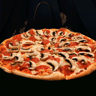Pizza Gourmet Pepperoni & Champiñones Alto