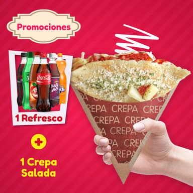 Combo-1 Crepa salada + 1 refresco