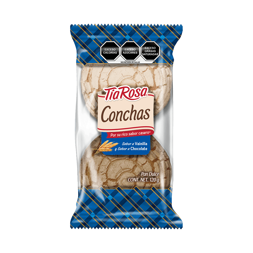 Pan dulce Conchas Tia Rosa 2 piezas 120 gr
