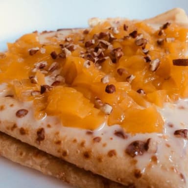 Crepa de Durazno, Lechera y Nuez